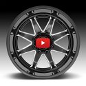 Fuel Hammer D749 Gloss Black Milled Custom Truck Wheels Rims 5